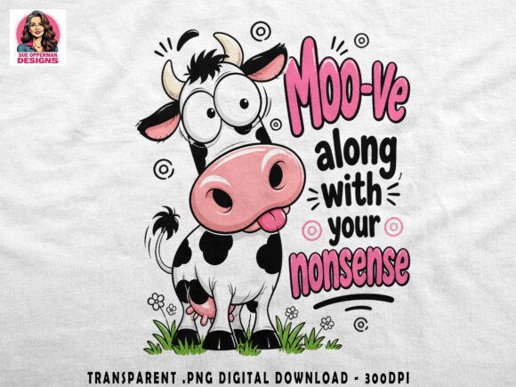 Download Title: Funny Cow PNG | Moo-ve Along - Cow Collection