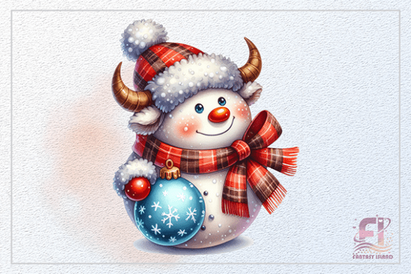 Download Christmas Cute Cow White Winter Calf PNG - Cow Collection