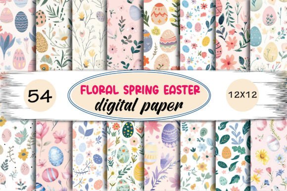 Download Floral Spring Easter Digital Paper - Spring Collection