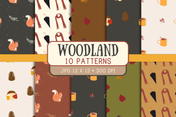 Download Woodland Fall Digital Paper Pack - Woodland Collection