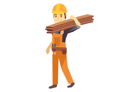 Download Construction Worker Carry Wooden Planks - Wooden planks Collection