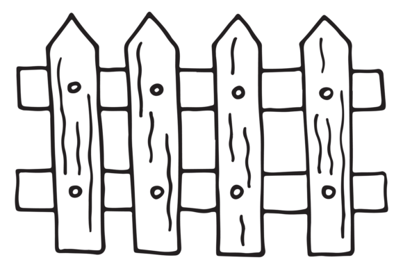 Download Fence Doodle Icon. Wooden Planks Sketch - Wooden planks Collection