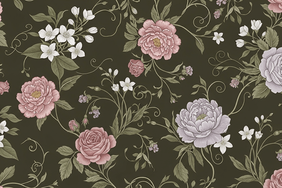Download Vintage Dark Floral Seamless Wall Paper - Wall paper Collection