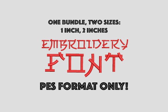 Download PES Japanese Style Embroidery Font - Premium Resources