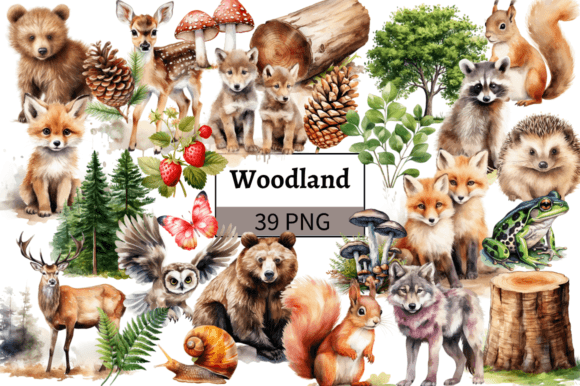Download Woodland Animals Clipart Bundle PNG - Woodland Collection