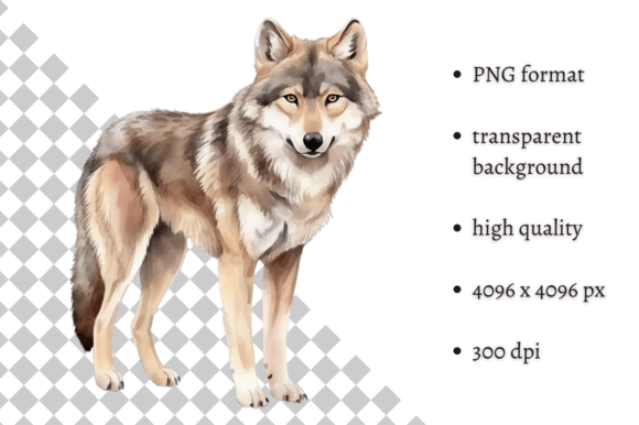 Download Watercolor Woodland Wolf PNG Clipart - Woodland Collection