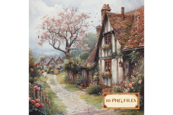 Download Spring Cottage Scrapbook Background - Spring Collection